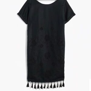 Madewell Embroidered Tassel Tee Dress